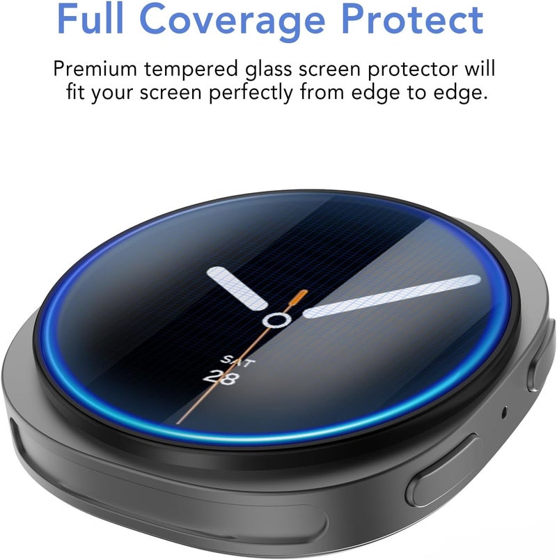 SPGUARD 2 Pack for Samsung Galaxy Watch 8 40mm Screen Protector,Full Protective Tempered Glass Film All Around Coverage Cover ONLY Compatible with Galaxy Watch8 40mm - Image 5
